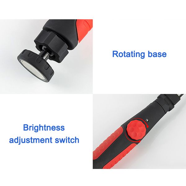 

usb rechargeable cob working light magnetic adjustable brightness inspection lamp m8617