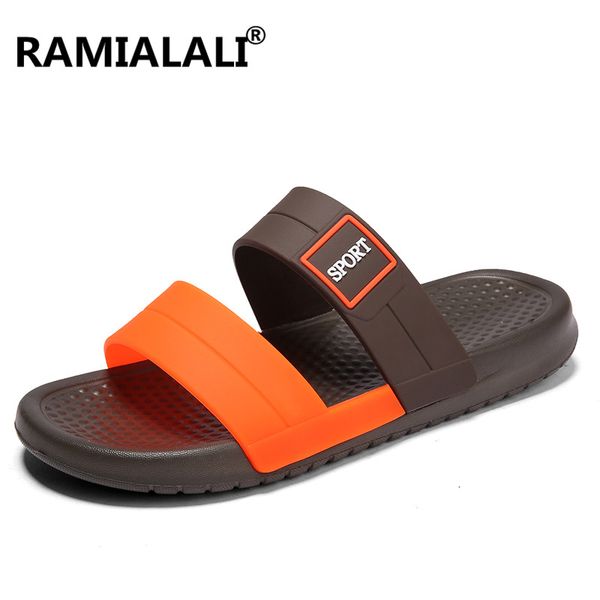 

new summer cool water flip flops men soft massage beach slippers fashion man casual shoes, Black