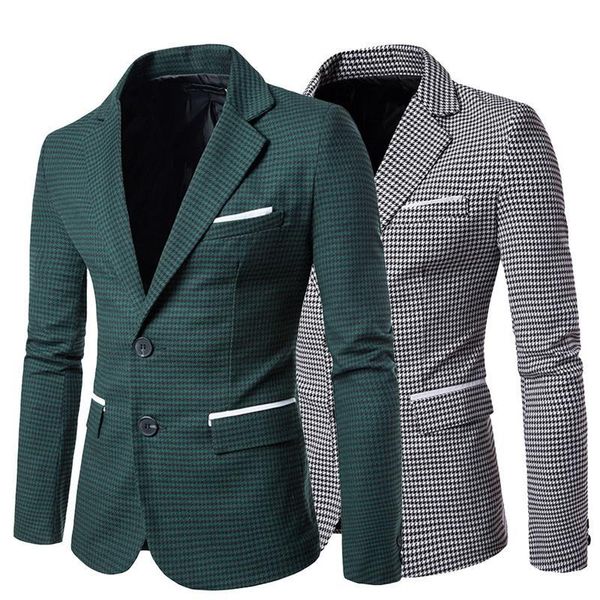 

men's clothing casual blazer fashion long sleeve wedding dress coat autumn white social business mens blazer jacket, White;black