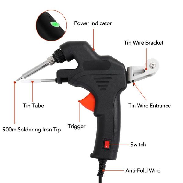 

new 50w soldering machine internal heating bending soldering machines automatically send tin diy welding station repairing tool