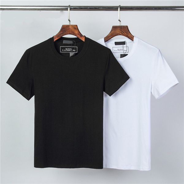 

2020 ss новое поступление одежда высшего качества мужские футболки с принтом тройники с коротким рукавом -3xl top20, White