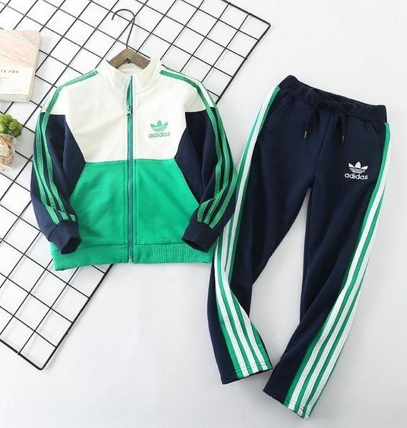 

2020 новый молодежный coat набор высокого качества brand kids ad sports zip jacket set sportswear высокого качества кальсоны мальчик в девоч