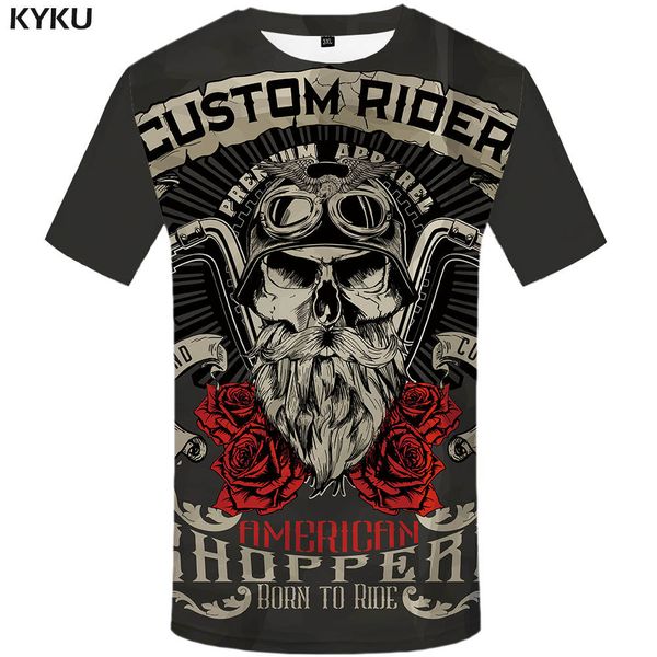 

Brand Motorcycle T Shirt Punk T-shirt Knight Shirts 3d T Shirt Men Casual Rock Vintage Hip Hop Summer Tee Top Homme Clothes