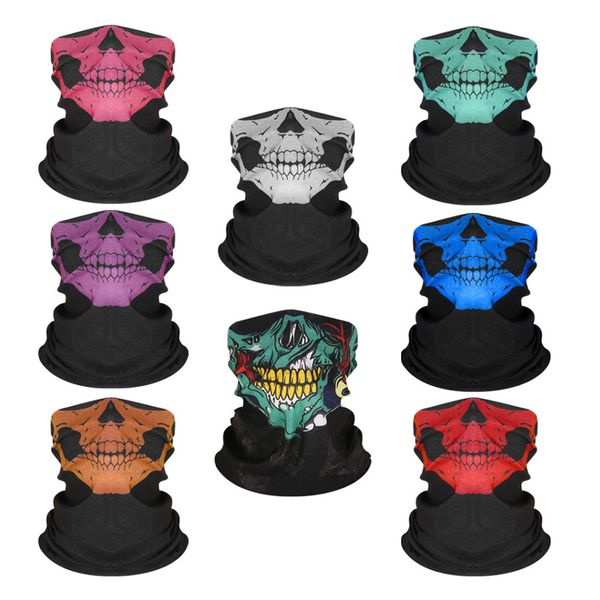 

outdoor sports scarf mask motorcycle scarf neck warmer skull face mask ski balaclava headband scary halloween face shield