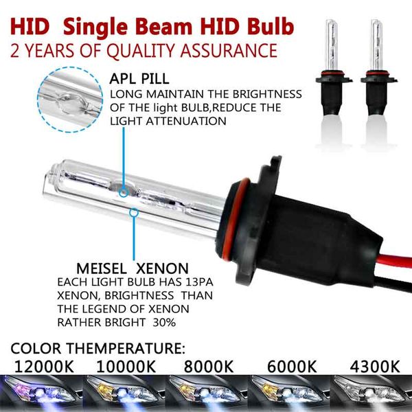 

car 2pcs 55w 9006/hb4 hid xenon headlight conversion kit 6000k