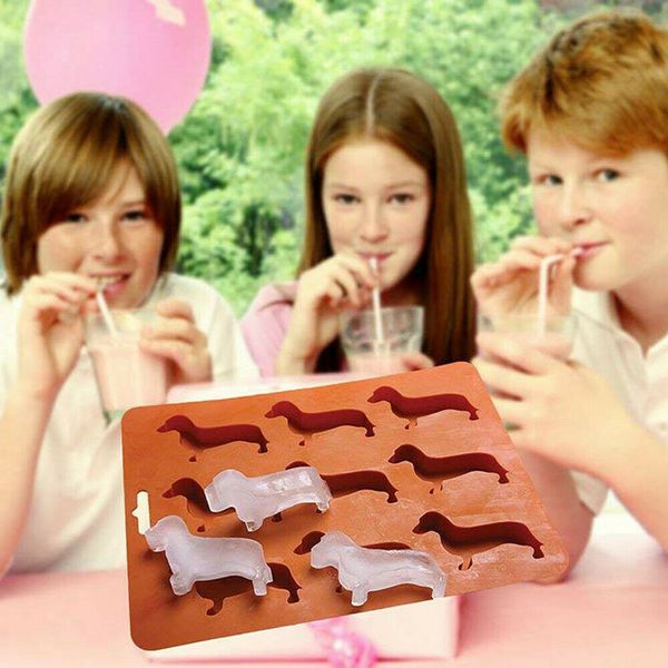 

grade silicone dachshund dog shaped ice cube tray and cookie mold 2pcs drop shipping new products selling well