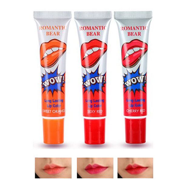 

romantic bear 6 colors peel off lipstick magic matte red make up long-lasting lip gloss beauty impermeavel lip stick