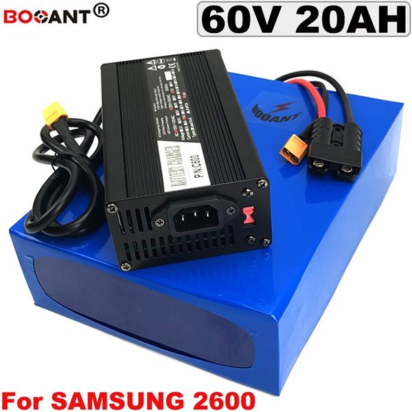 60 V 20AH Elektrikli Scooter Orijinal Samsung 18650 Için Lityum pil 60 V Bafang BBSHD 1500 W için E-bisiklet Lityum pil motor