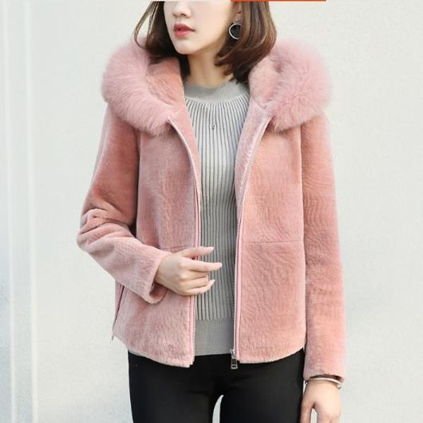 

vetement 2019 winter women's faux fur jacket artificial fur overcoat furry coat femme plus size furry fake outwear z219, Black