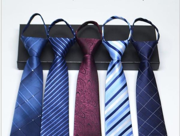 

men's tie formal tie 1200 needle zipper easy zipper stripes, Blue;purple