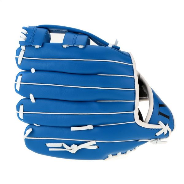 

soft ball baseball glove outdoor team sport left hand blue