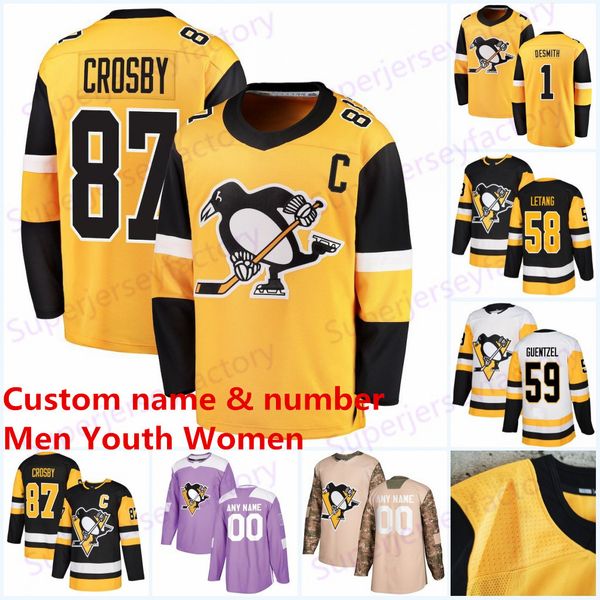

87 sidney crosby jerseys 66 mario lemieux 58 kris letang 71 evgeni malkin 59 jake guentzel 72 patric hornqvist 68 jagr hockey jersey, Black;red