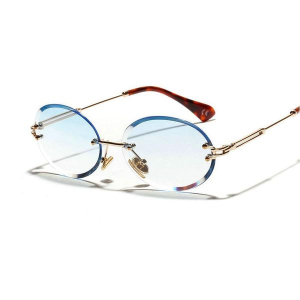 

diamond cut retro oval sunglasses women crystal textured glasses no borders jw kb0824, White;black
