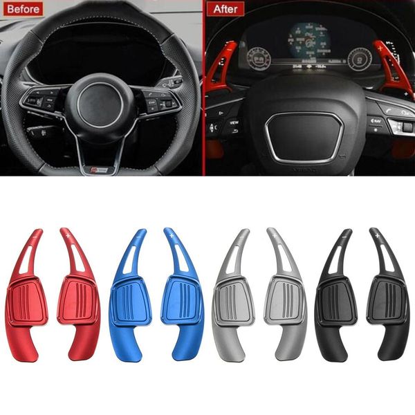 

1 пара алюминиевого рулевого колеса переключения передач подрулевыми лепестками для a4 s4 b9 a3 a5 q2 q5 q7 paddle аксессуары