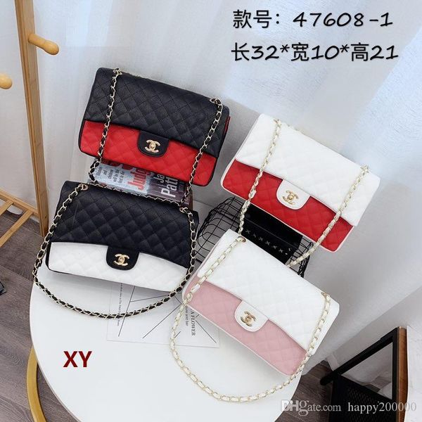 

НОВОГО ВЫСОКОГО КАЧЕСТВО FASHION ЖЕНЩИНЫ СУМКИ ЖЕНСКОГО ДИЗАЙН SOLID COLOR АЛФАВИТ ВЫШИВКА БРАСЛЕТ КОШЕЛЕК КОЖА ЦЕПЬ BAG Crossbody СУМКА H0220