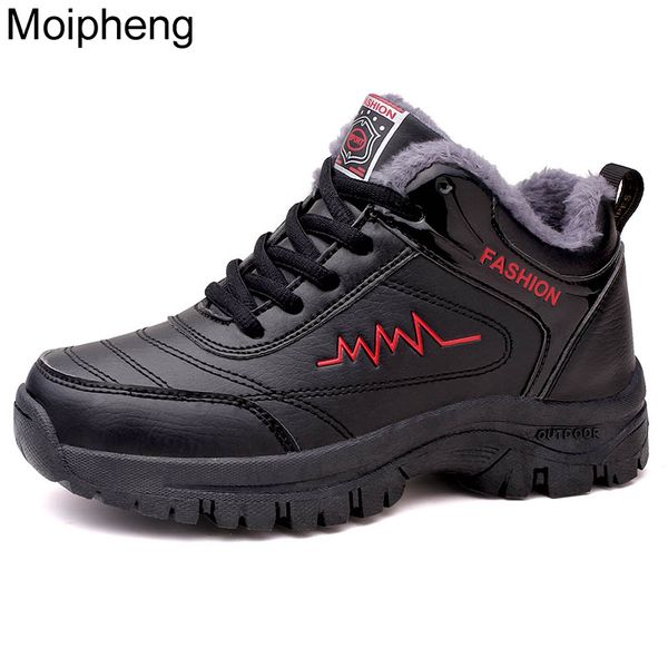 

moipheng women snow boots black ankle boot warm fur plush winter shoes plus size platform female comfort botas mujer invierno