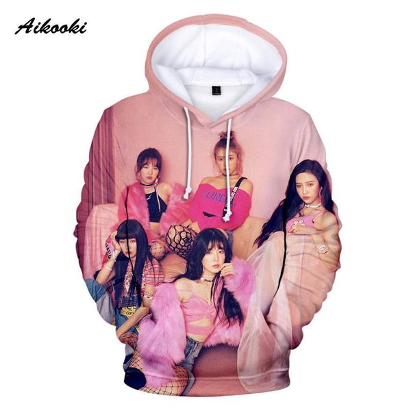 

red velvet 3d hoodies sweatshirts kpop fashion hoodies men women hoody tracksuits casual beautiful girls design loose, Black