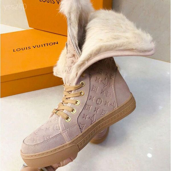 

women boots winter snow boots cowhide retro waterproof winter warm plus velvet female boots fashion luxury women shoes, Black