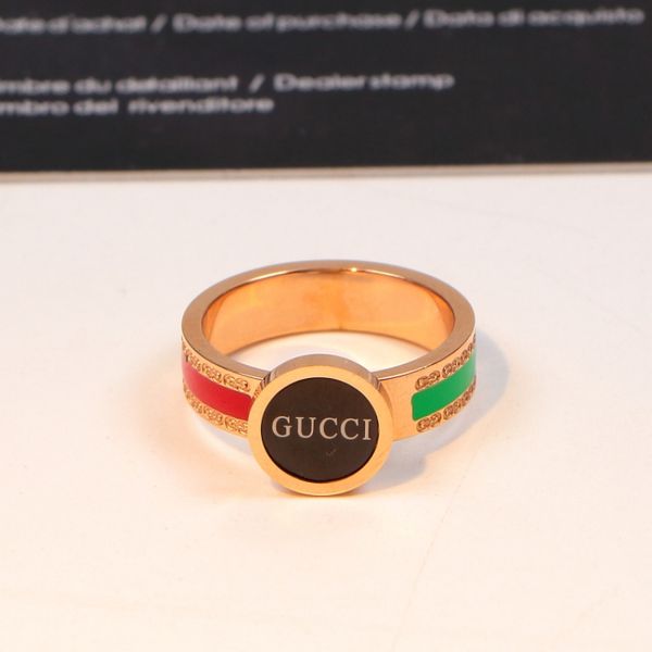 gucci ring green and red