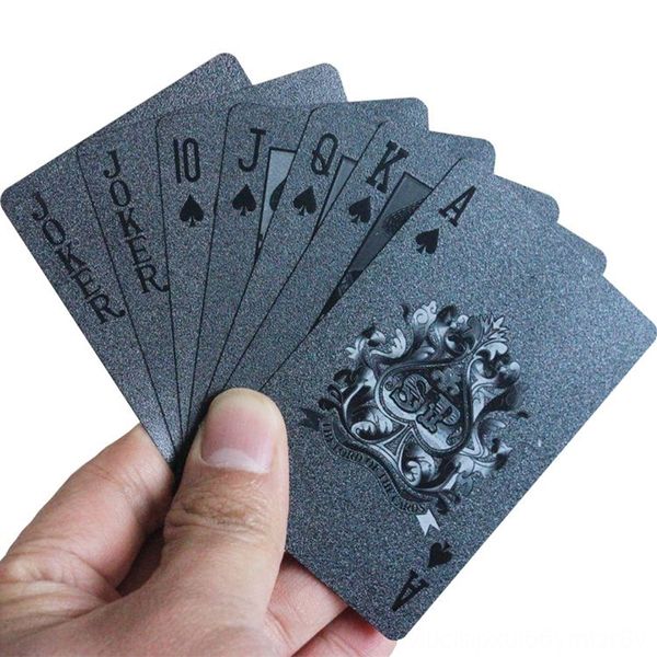 

waterproof black plastic running wear athletic & outdoor apparel 3d embossing poker cards pet materia advanced plastic playing cards good gi, Black;blue