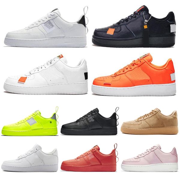 

2019 men 1 utility classic black white women casual shoes green skateboarding high low cut wheat trainers sports sneakers size 36-45