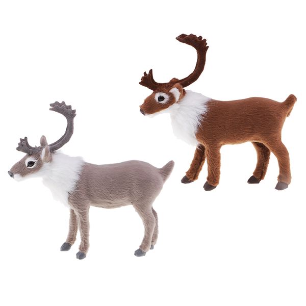 

2pc plush reindeer doll christmas tree decoration family party elk ornament