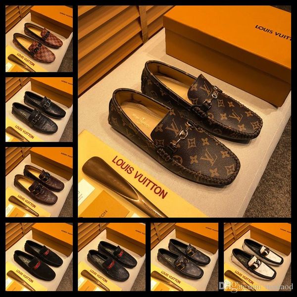 

21fw mens casual loafers summer men shoe casual dress shoes breathable casual shoes loafers men shoes luxury brands men loafers yeye2, Black