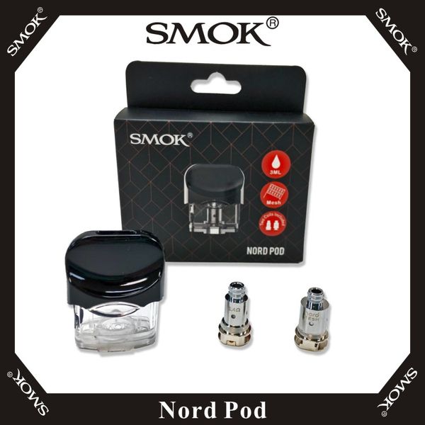 

SMOK Nord Pod 3ml Refillable Vape Cartridges With Nord Mesh 0.6ohm & Regular 1.4ohm Coils For Nord Kit 100% Original SMOK Cartridge