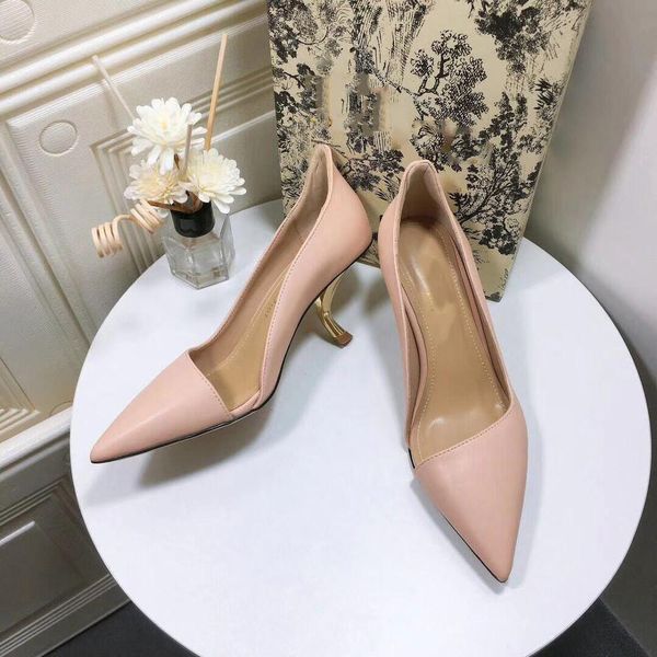

2019 stylish design ladies pumps pointed v super fashion cats heels women's slingback pumps shoes 6cm party evening pumps, Black
