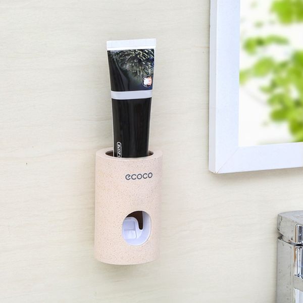 

automatic toothpaste dispenser dust-proof toothbrush holder wall mount stand bathroom accessories set toothpaste squeezers tooth