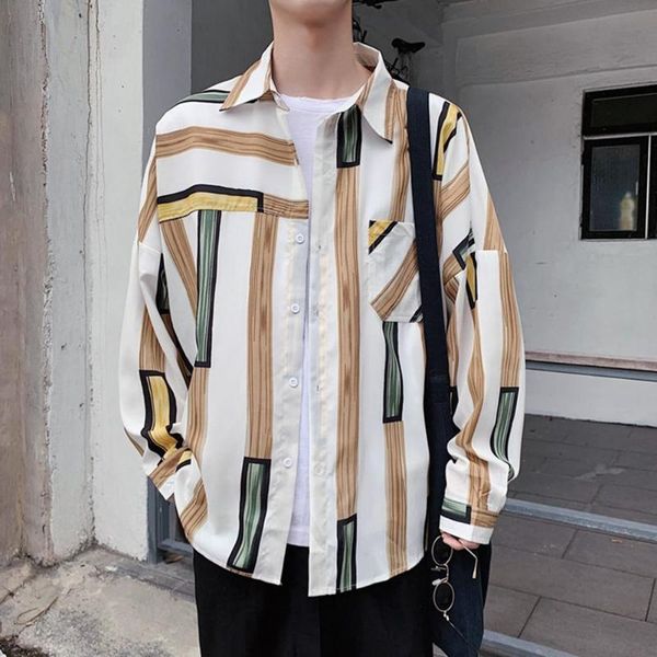 

plaid shirt men shirts fashion long sleeve casual buttons dress-shirts, White;black