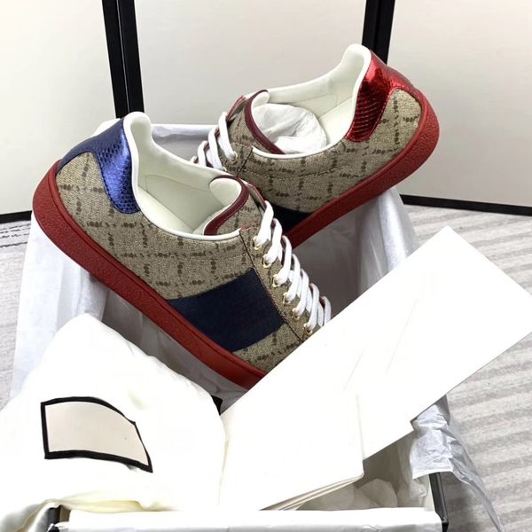 

классические мужские женские дизайнерские туфли ace sneaker platform с плоской подошвой bee tiger для мужчин повседневная обувь большой размер 35 -- 49 для продажи