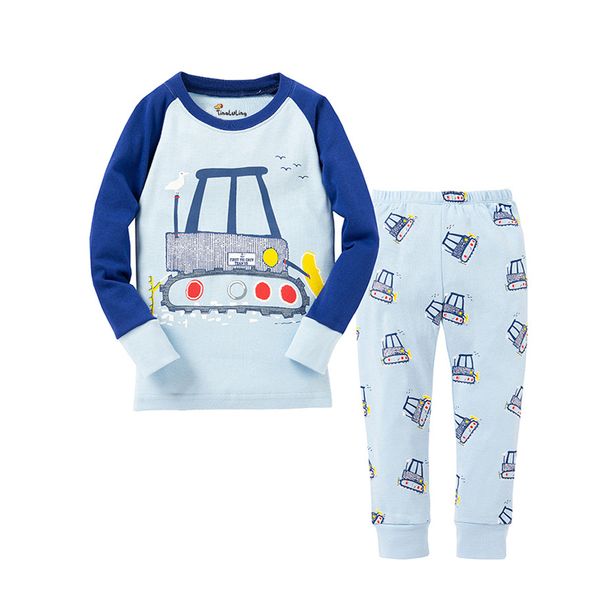 

Kids Cars Pajamas Full Sleeve Pyjamas Boys Truck Pijamas Baby Cotton Sleepwear Children Top+Pants 2pcs Clothing Sets