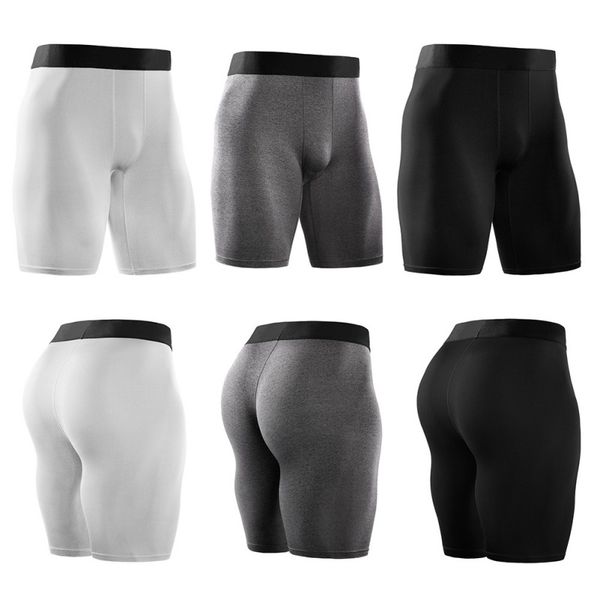 

men quick-drying slant pocket running training sports high waist tight-fitting stretch fitness shorts hx03, Black;blue