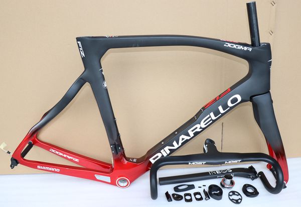 

More 20 color f12 427 black on black direct mount brake bob carbon road bike frame with 1k handlebar carbon bicycle frame et