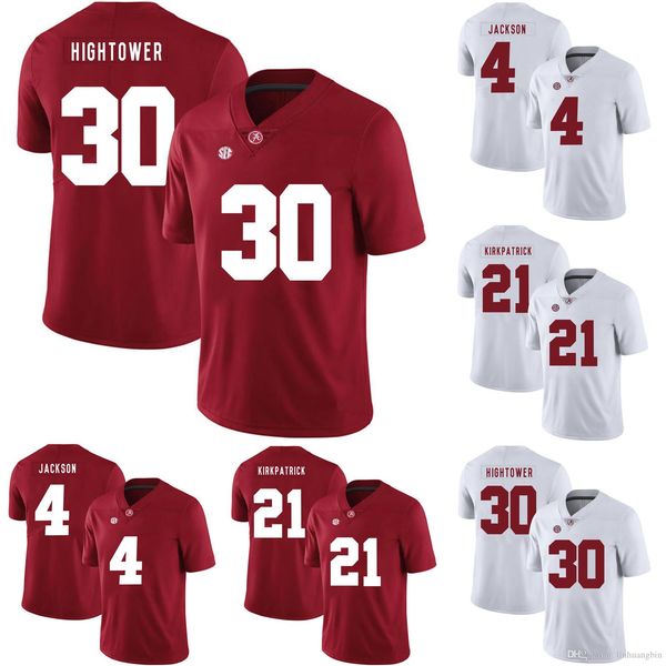 

dont'a hightower stitched men's alabama crimson tide eddie jackson dre kirkpatrick red white black college football jersey