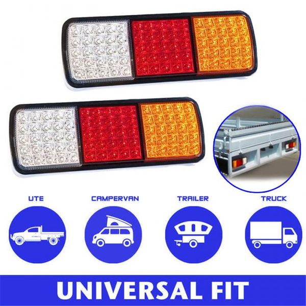 

brand new 2x led 12v brake reverse trailer truck boat indicator tail lights dropshipping 2019 new indicador barco luces