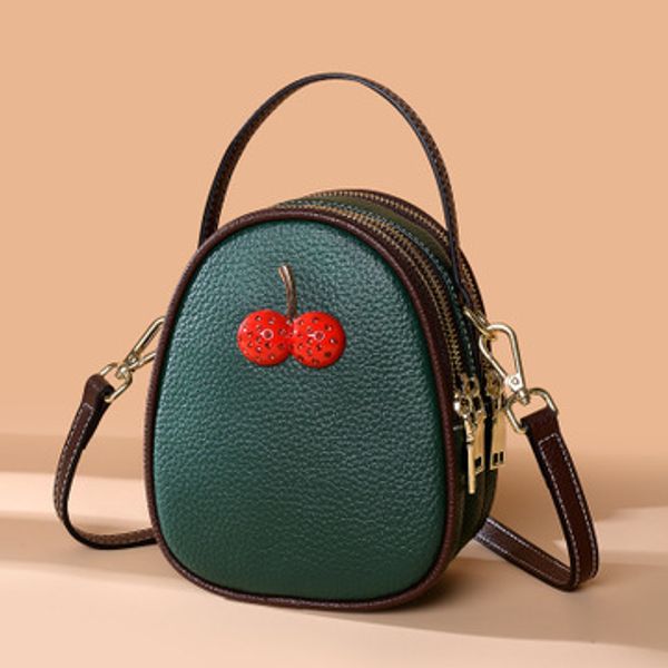

women's handbag 2020 new korean fashion temperament leather shoulder messenger bag cute cherry small bag female