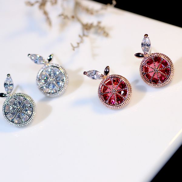 

2019 trendy wholesale 2 colors earring jewelry female crystal from swarovskiss 925 silver needle sweet for women, Golden;silver