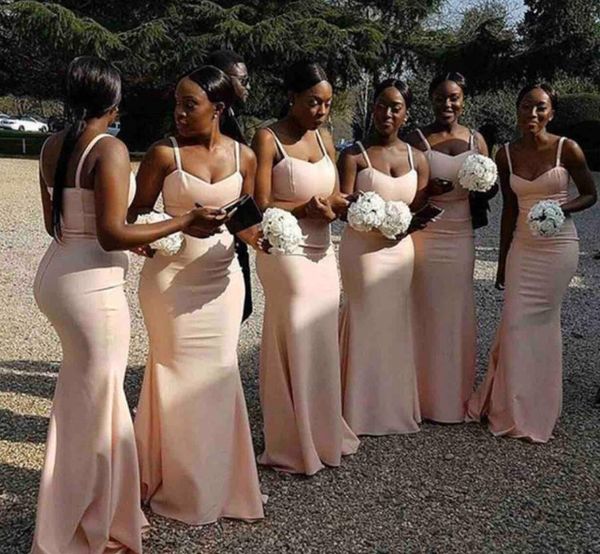 

русалка невеста платье 2020 бретелек атласной backless длинного bridesmaids платье сексуальные свадебные платья гости, White;pink