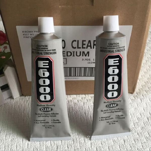 

ql crystal e6000 glue mobile phone touch screen superglue e-6000 adhesive telephone glass glue repair point diamond jewelry diy, Black