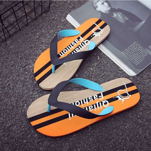 

men fashion flip flop outdoor non-slip man casual shoes light popular beach shoes original summer new sandals tide flats, Black