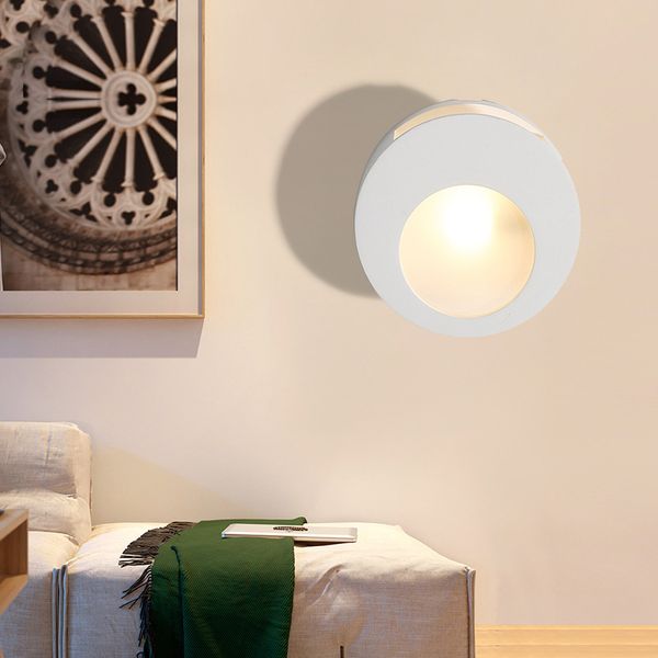 

modern 10w led wall light gypsum wall lamp 110v 220v up down sconce living room bedroom stair corridor indoor lighting