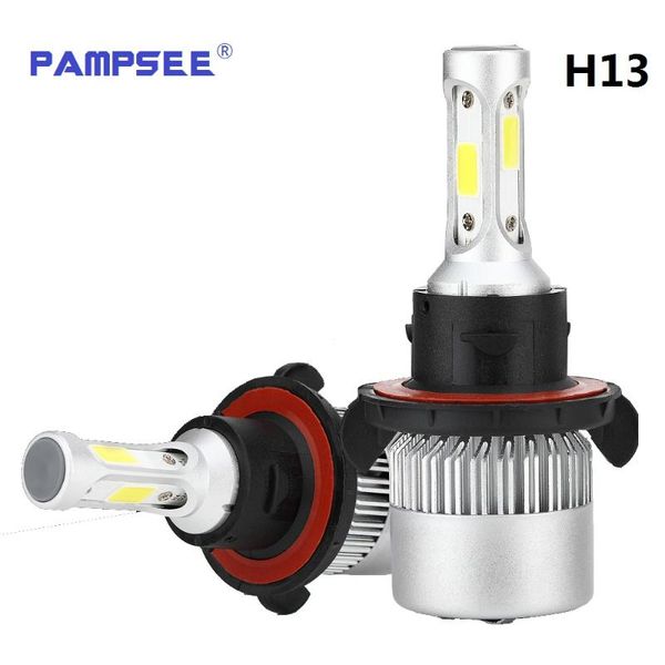 

pampsee led headlight bulbs h4 hi-lo beam h7 h11 h1 h13 9006 h16 cob 72w 8000lm 6500k auto headlamp car led light bulb dc12v 24v