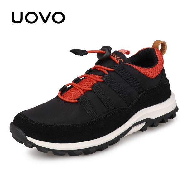 

new boys and girls sports shoes autumn uovo 2019 children shoes breathable kids brethable flat casual sneakers eur #32-38, Black;red