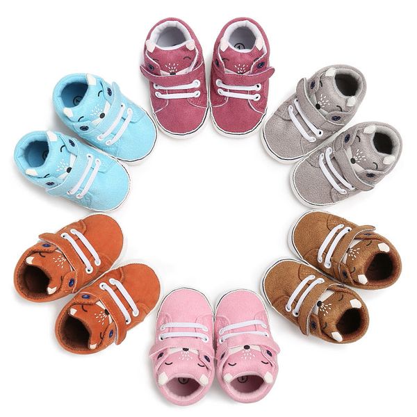 

2018 newborn baby girls boys anti-slip warm cartoon shoes soft prewalker slippers ss