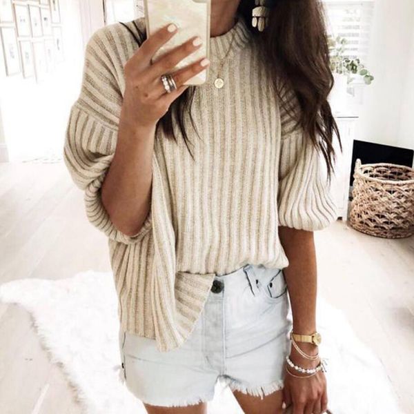 

womens sweater wide sleeve v-neck wrap front cozy knit autumn winter sweater korean fashion, White;black