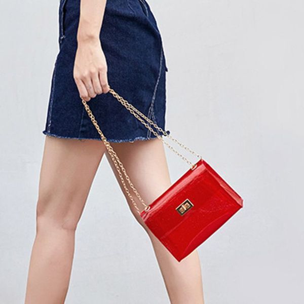 

мода пвх сумка цепи плеча satchel tote кошелек для женщин девочек