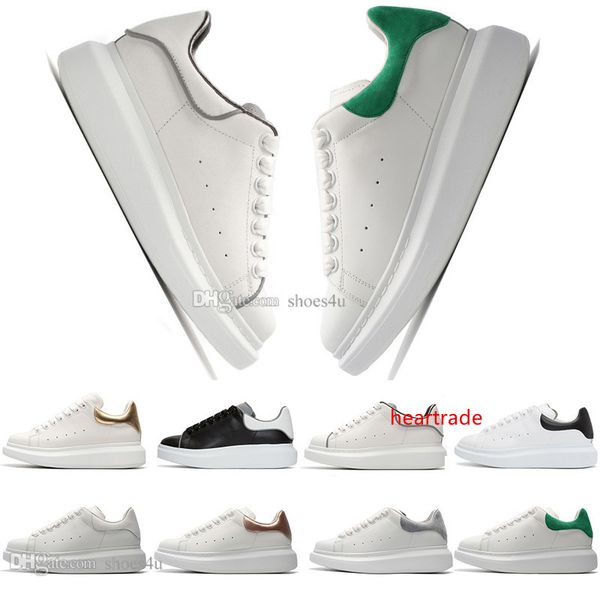 

designer shoes genuine leather sneaker luxury mens women fashion white leather platform shoes flat casual shoes