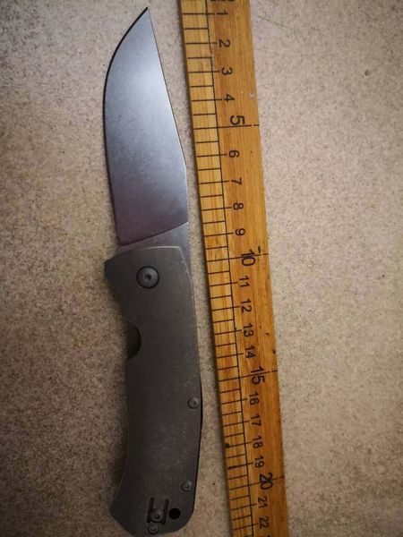 

Пользовательские NO LOGO Marcin Slysz Techno C158TIP C158 C81 D2 лезвия Titanium Складной нож Military Army Tactical Combat Survival обороны Ножи ZT